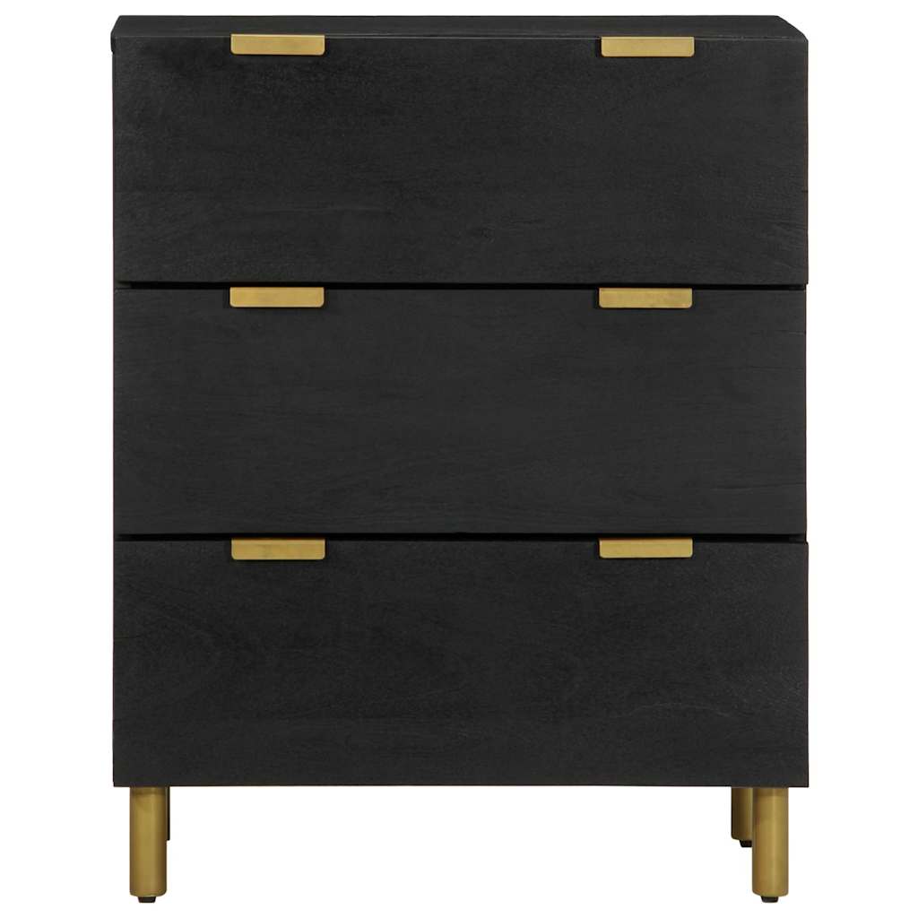 Komoda crna 60 x 33 x 75 cm konstruirano drvo