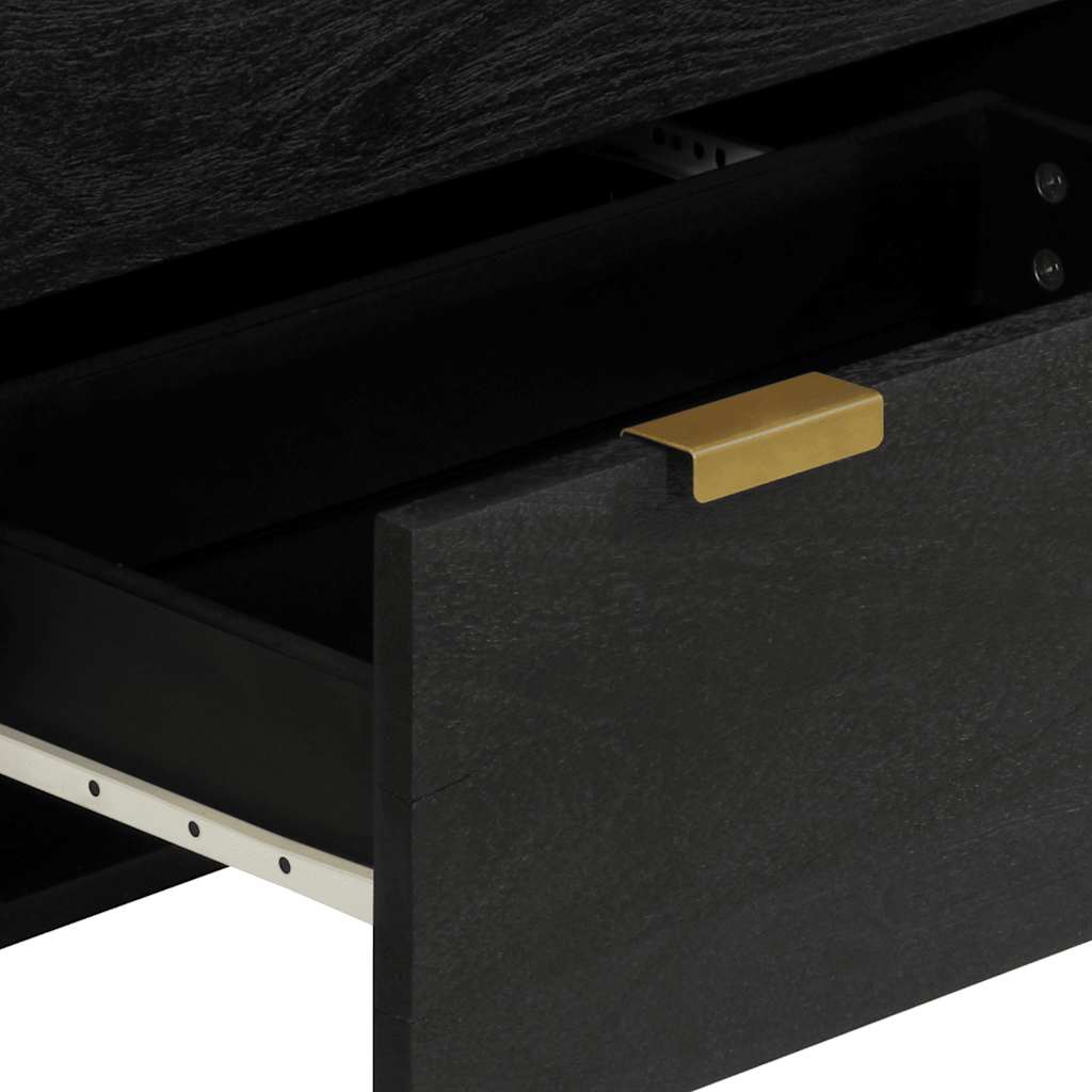 Komoda crna 60 x 33 x 75 cm konstruirano drvo