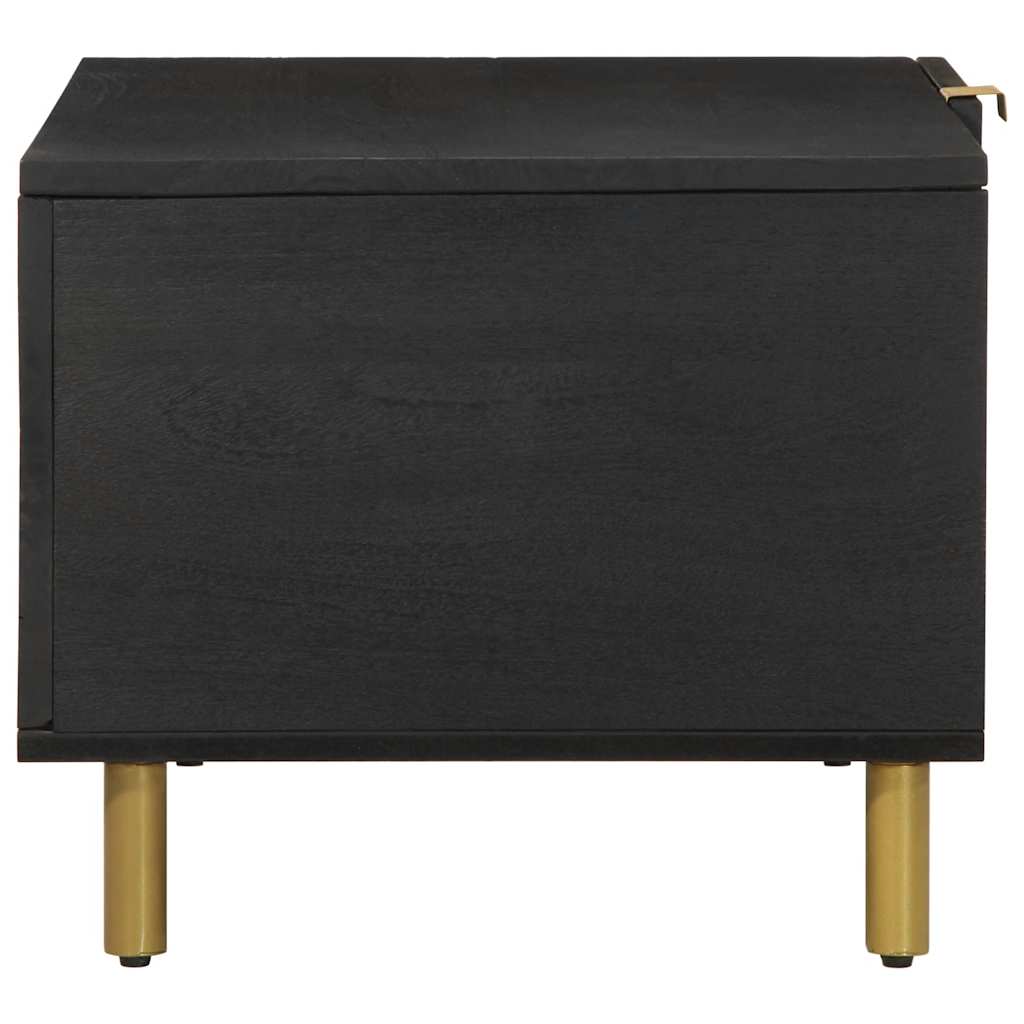 Stolić za kavu crni 80 x 50 x 40 cm od konstruiranog drva