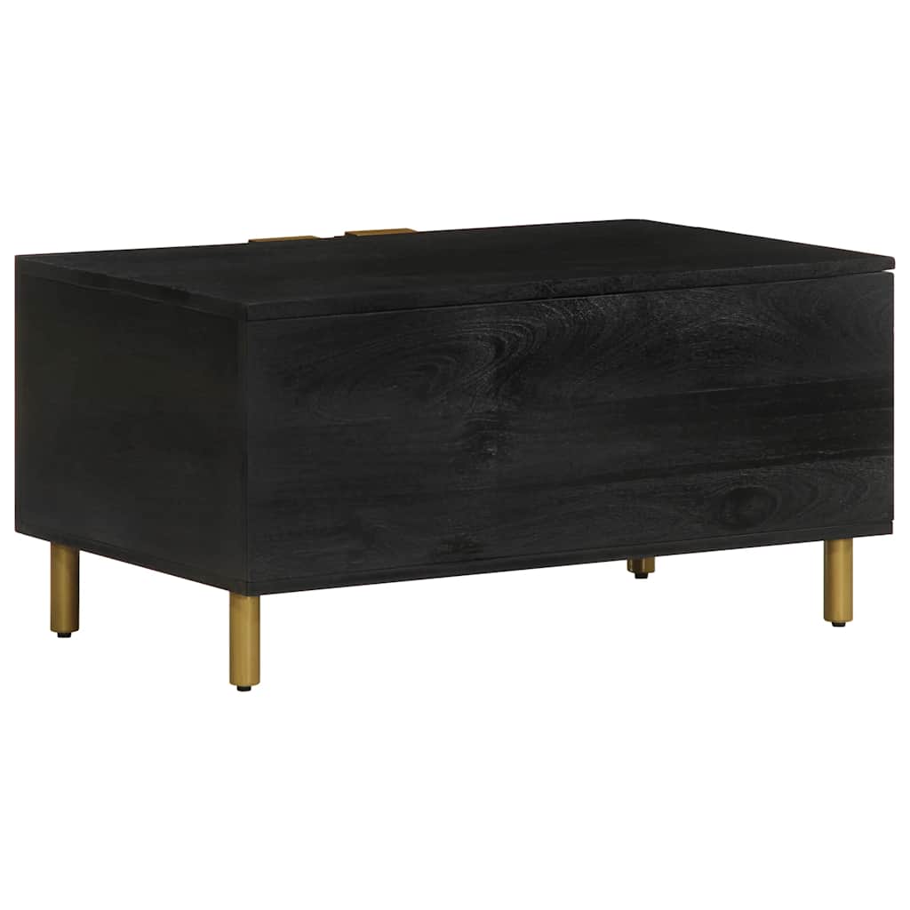 Stolić za kavu crni 80 x 50 x 40 cm od konstruiranog drva