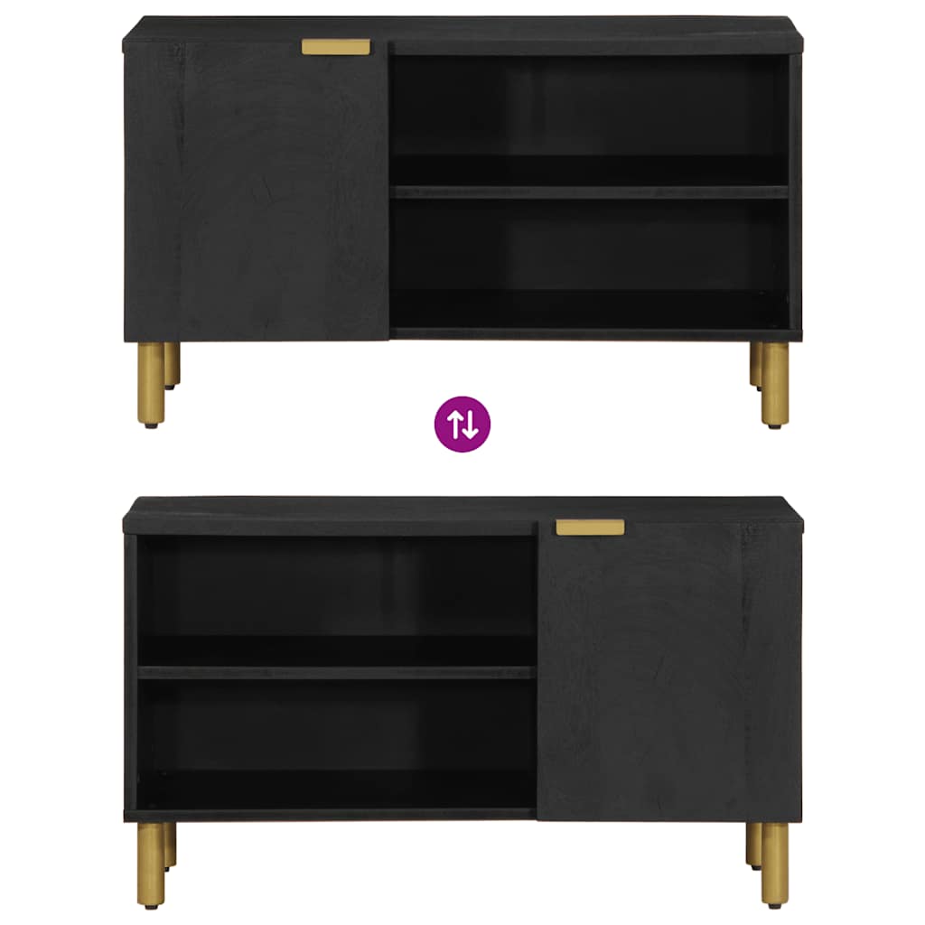 TV ormarić crni 80x33x46 cm od konstruiranog drva
