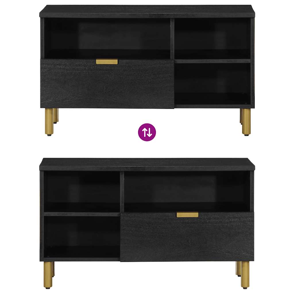 TV ormarić crni 80x33x46 cm od konstruiranog drva