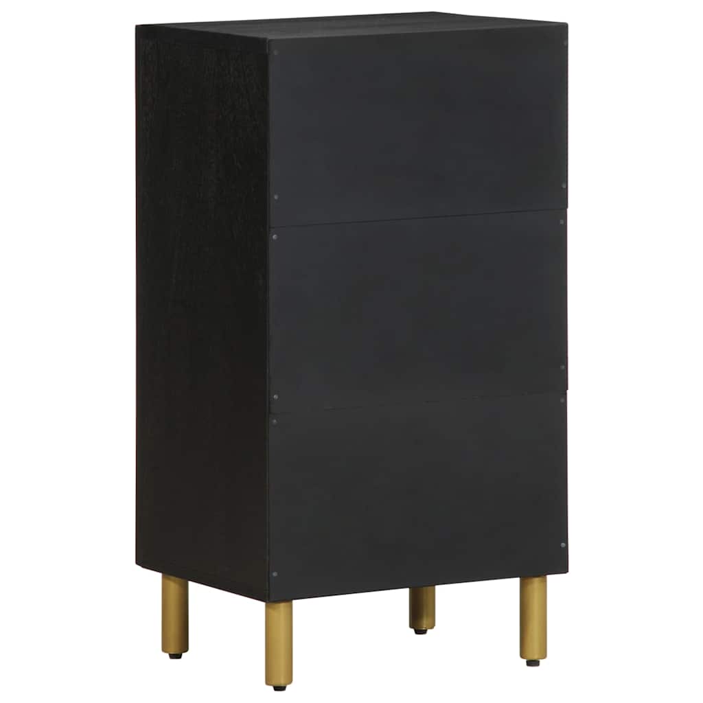 Komoda crna 40x33x75 cm od konstruiranog drva
