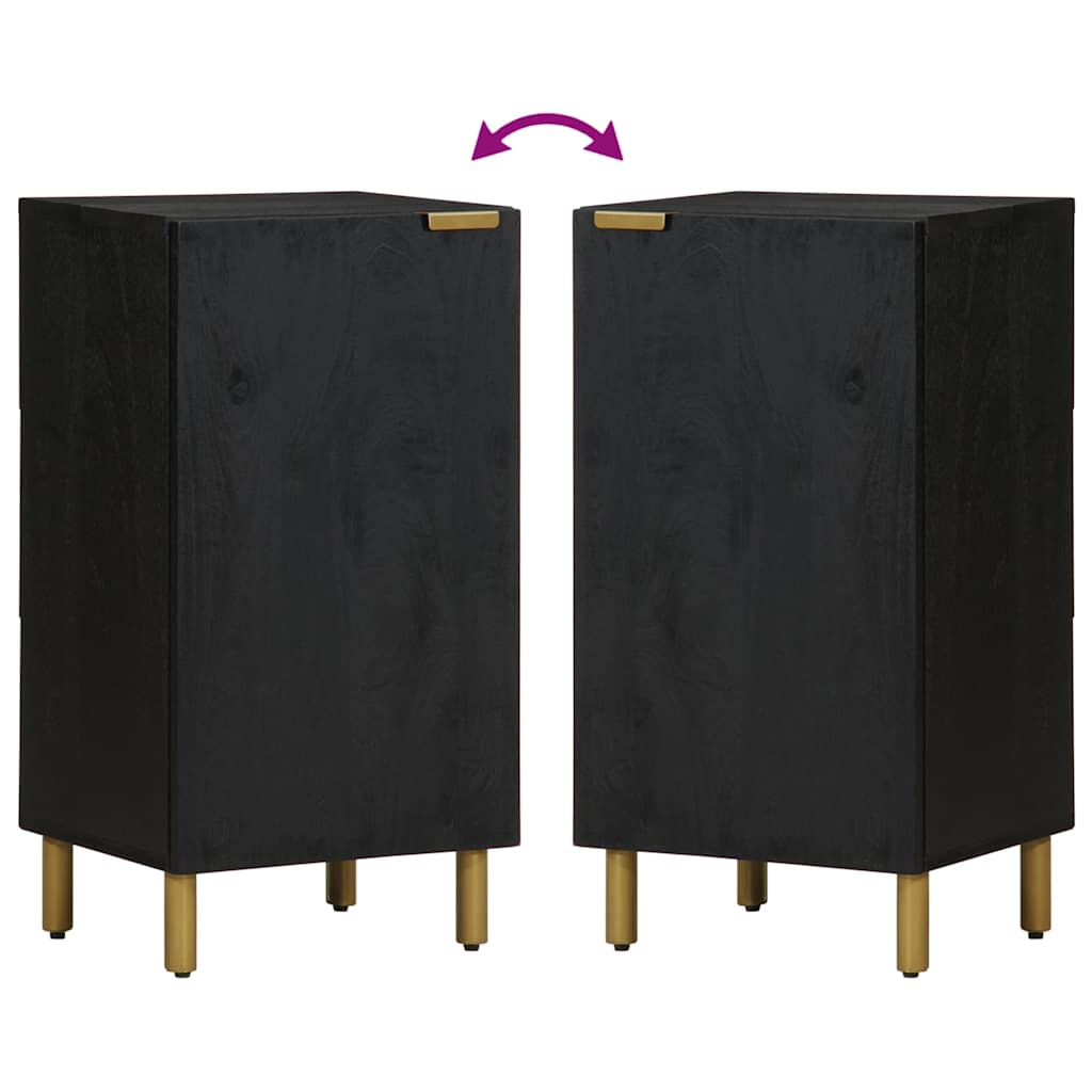 Komoda crna 40x33x75 cm od konstruiranog drva