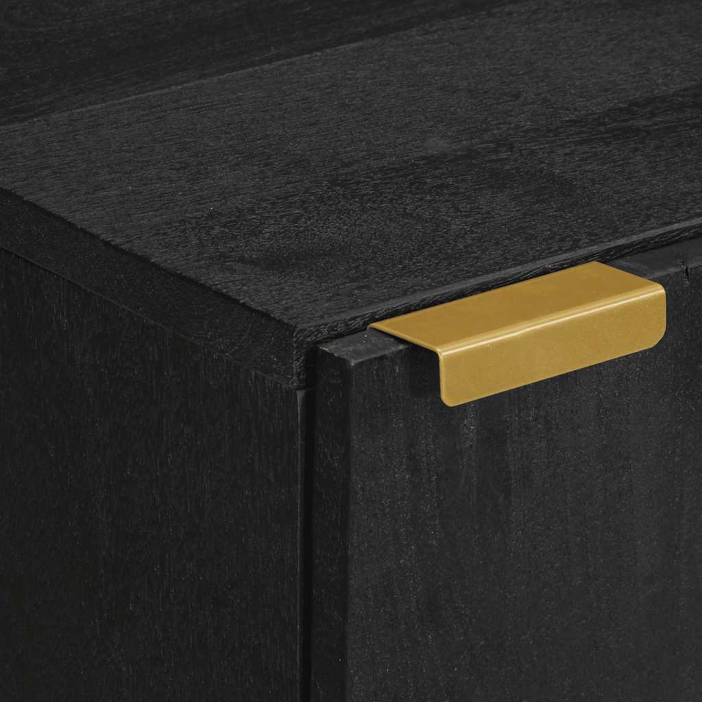 Komoda crna 40x33x75 cm od konstruiranog drva