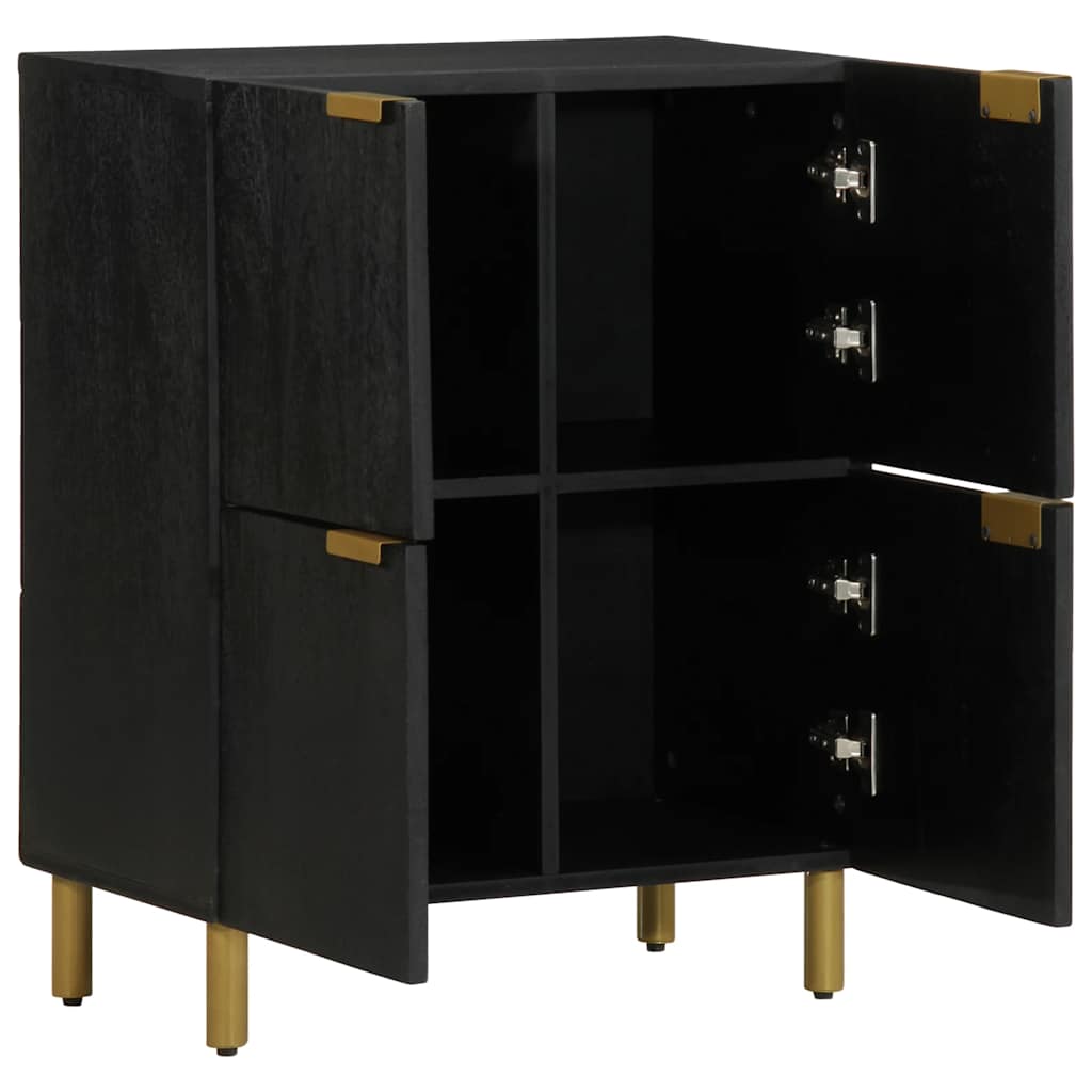 Komoda crna 60 x 33 x 75 cm konstruirano drvo