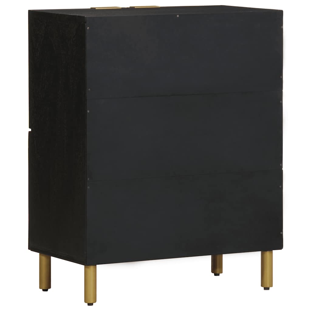 Komoda crna 60 x 33 x 75 cm konstruirano drvo