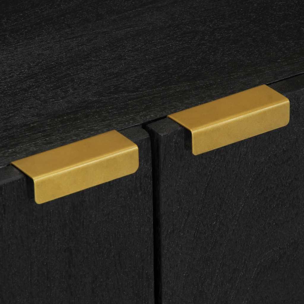 Komoda crna 60 x 33 x 75 cm konstruirano drvo