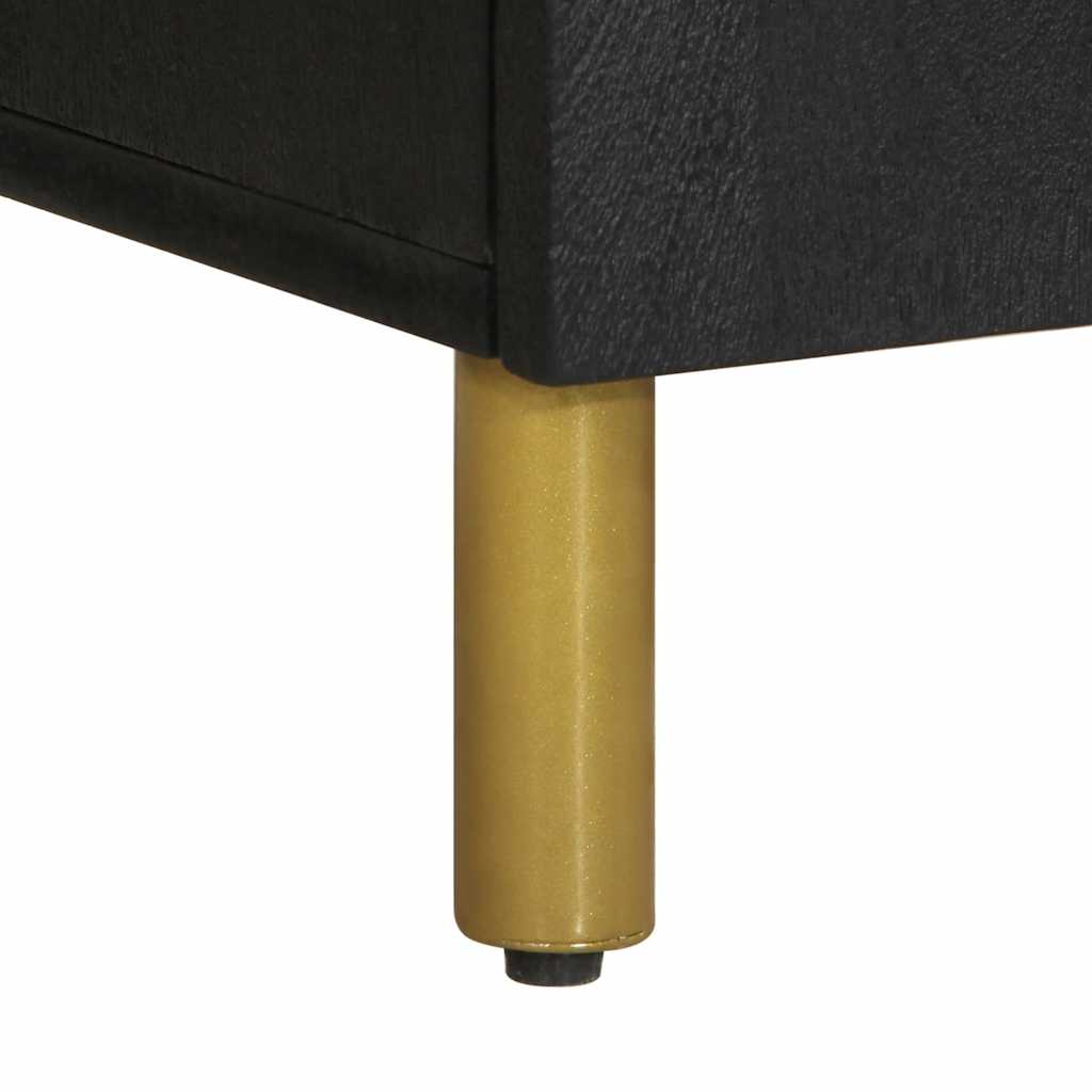 Komoda crna 60 x 33 x 75 cm konstruirano drvo