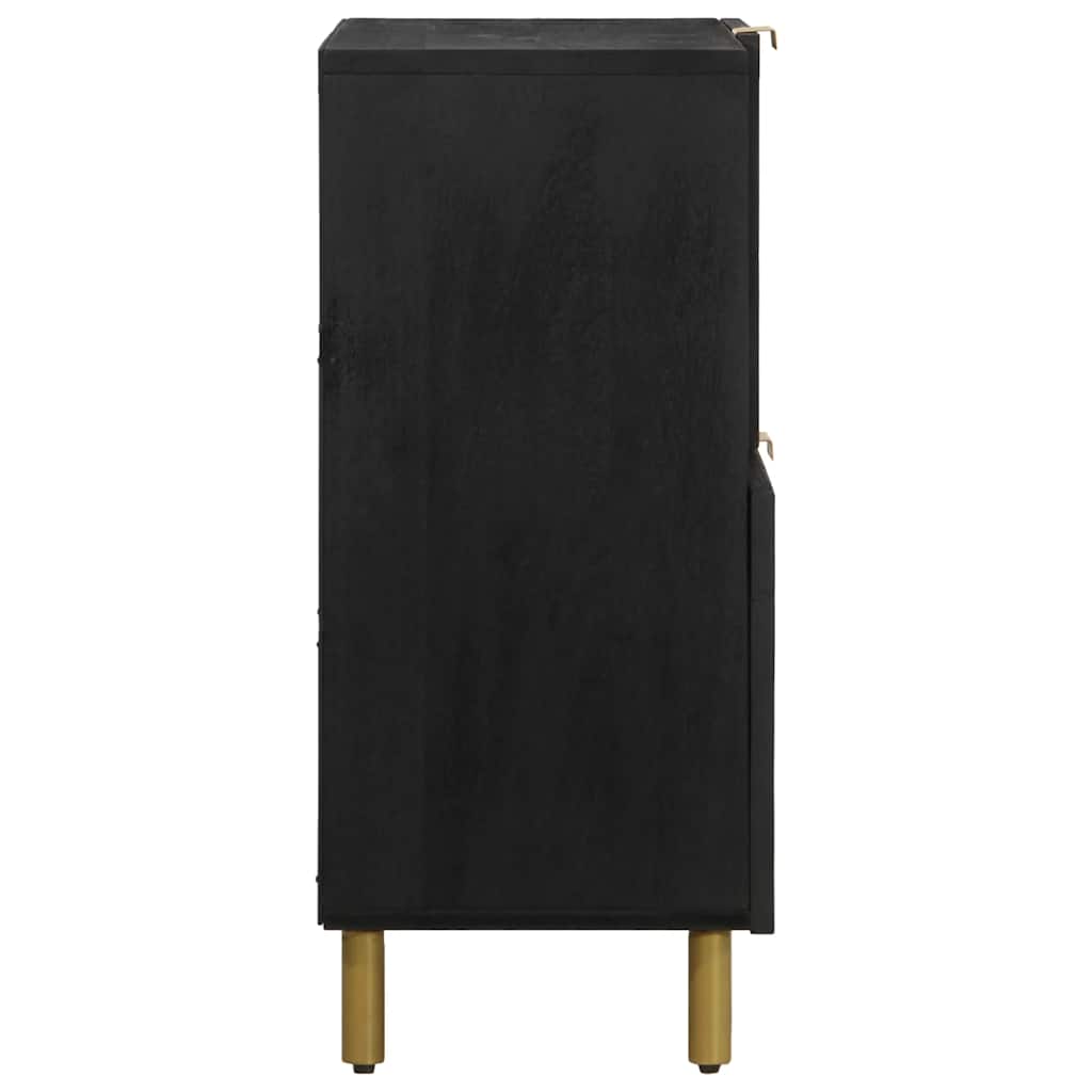 Komoda crna 80x33x75 cm od konstruiranog drva