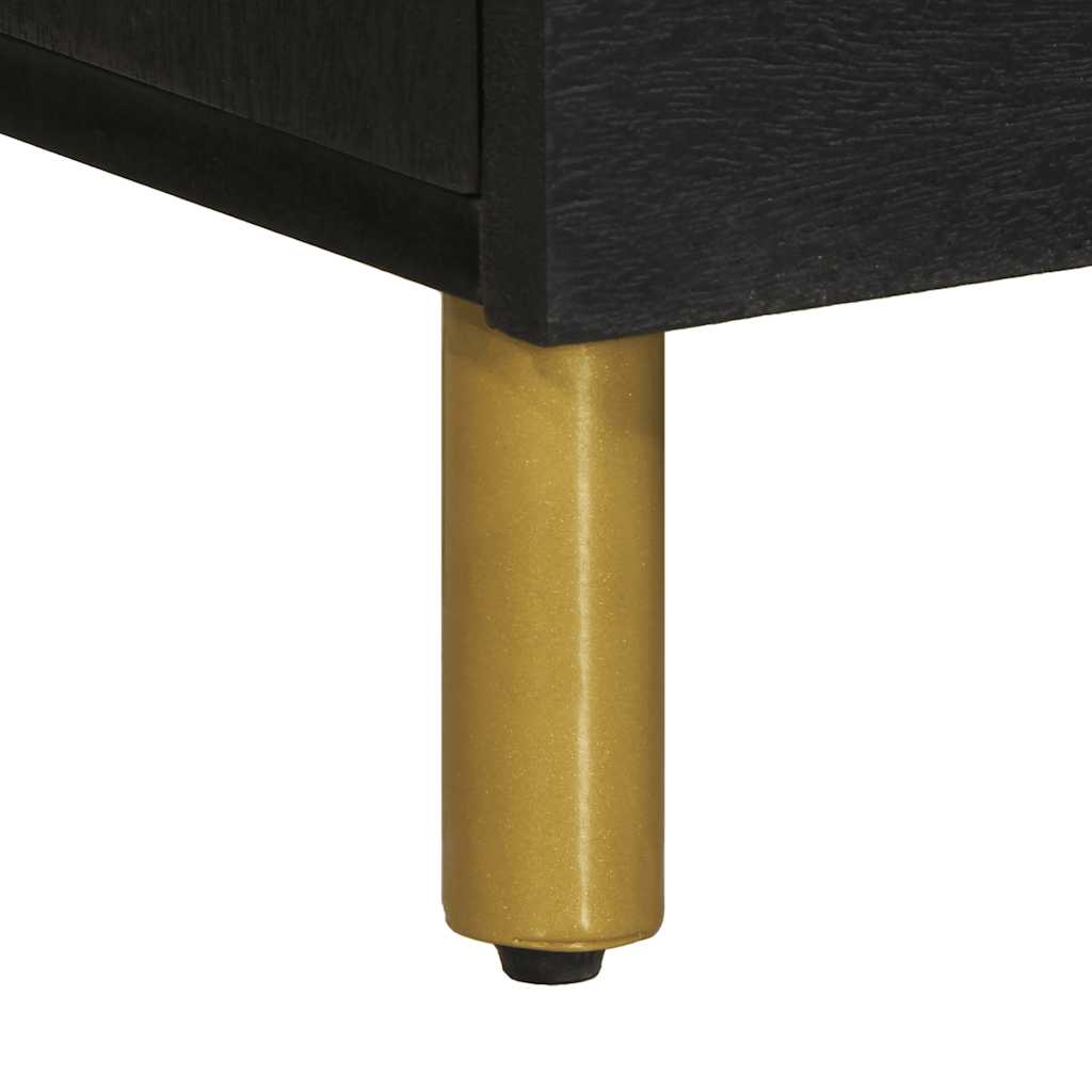 Komoda crna 80x33x75 cm od konstruiranog drva