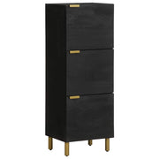 Visoka komoda crna 40 x 33 x 110 cm od konstruiranog drva
