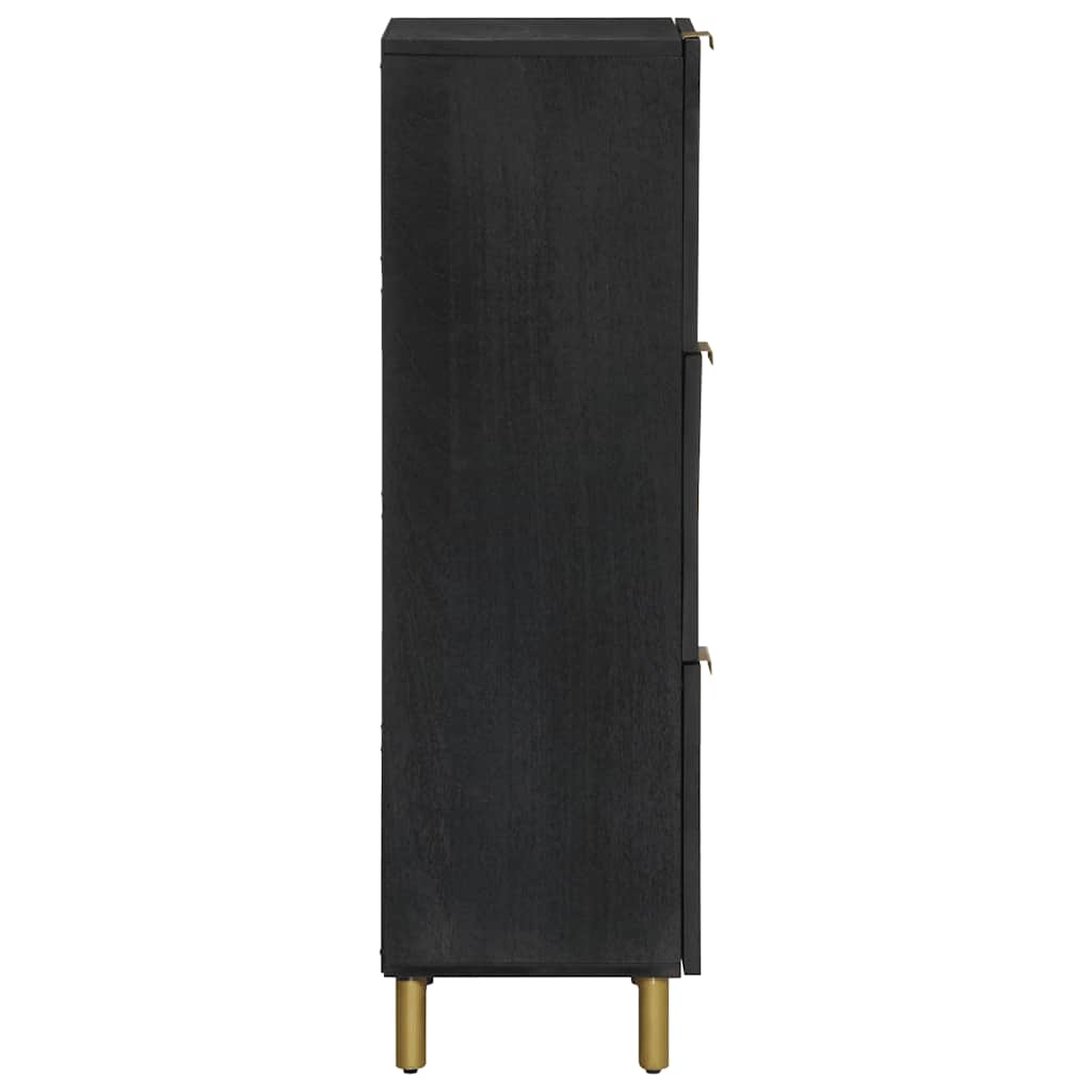 Visoka komoda crna 40 x 33 x 110 cm od konstruiranog drva