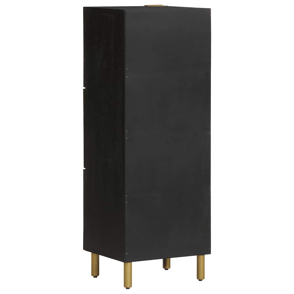 Visoka komoda crna 40 x 33 x 110 cm od konstruiranog drva