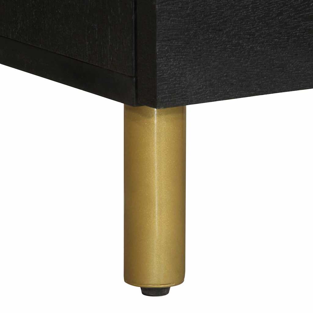 Visoka komoda crna 40 x 33 x 110 cm od konstruiranog drva