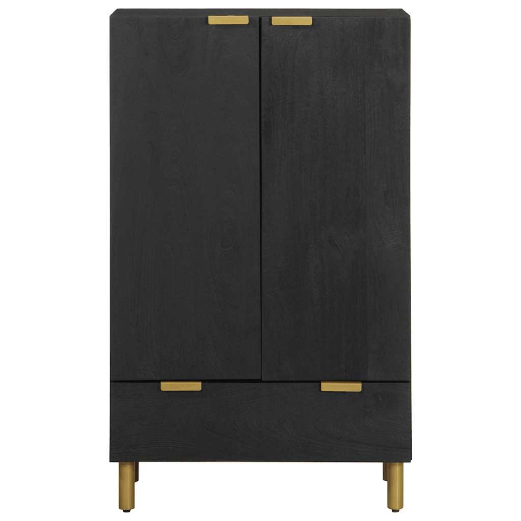 Visoka komoda crna 60 x 33 x 100 cm konstruirano drvo