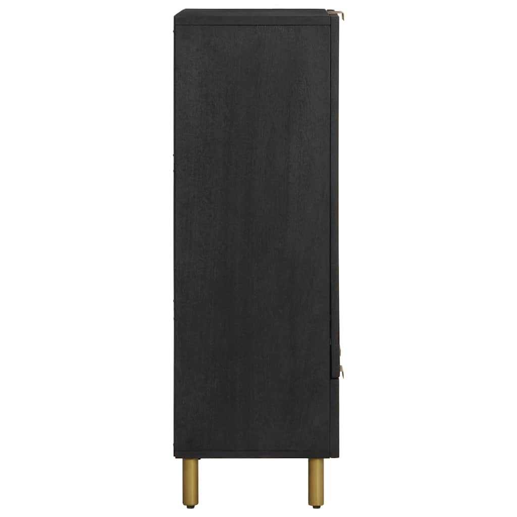 Visoka komoda crna 60 x 33 x 100 cm konstruirano drvo