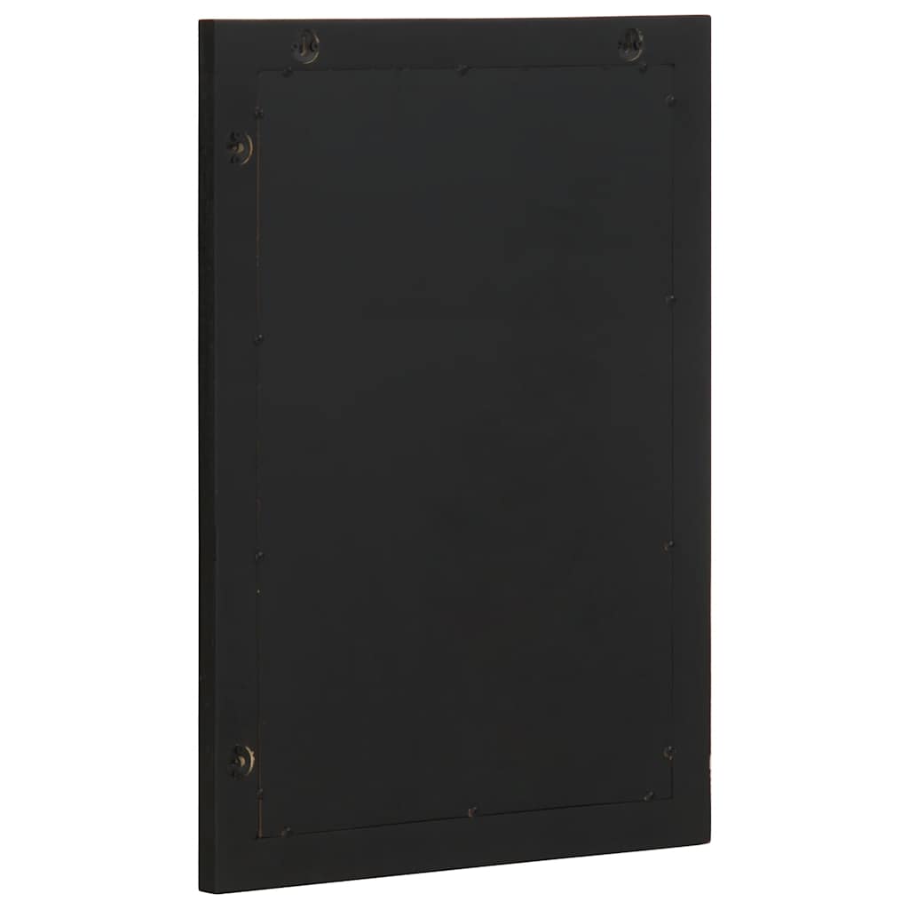 Kupaonsko ogledalo crno 50x70x2,5 cm konstruirano drvo i mesing