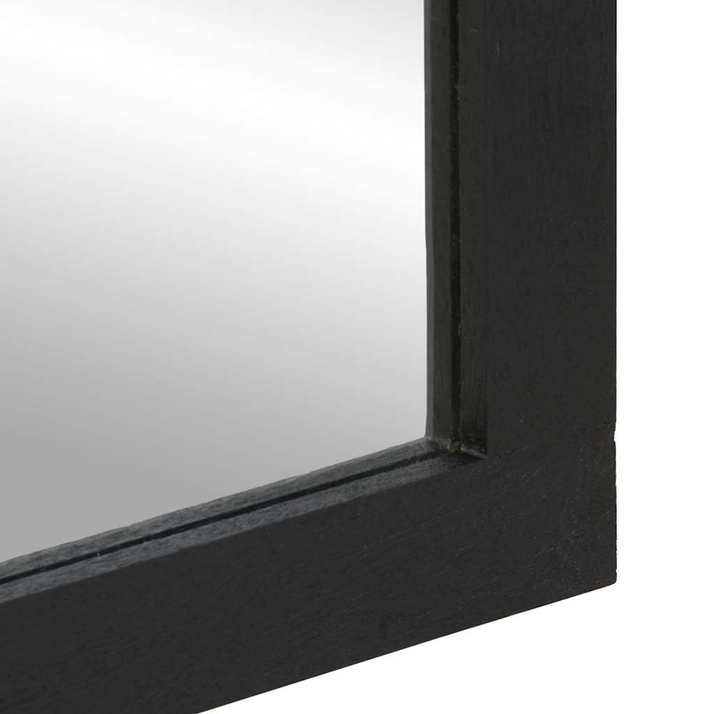 Kupaonsko ogledalo crno 50x70x2,5 cm konstruirano drvo i mesing