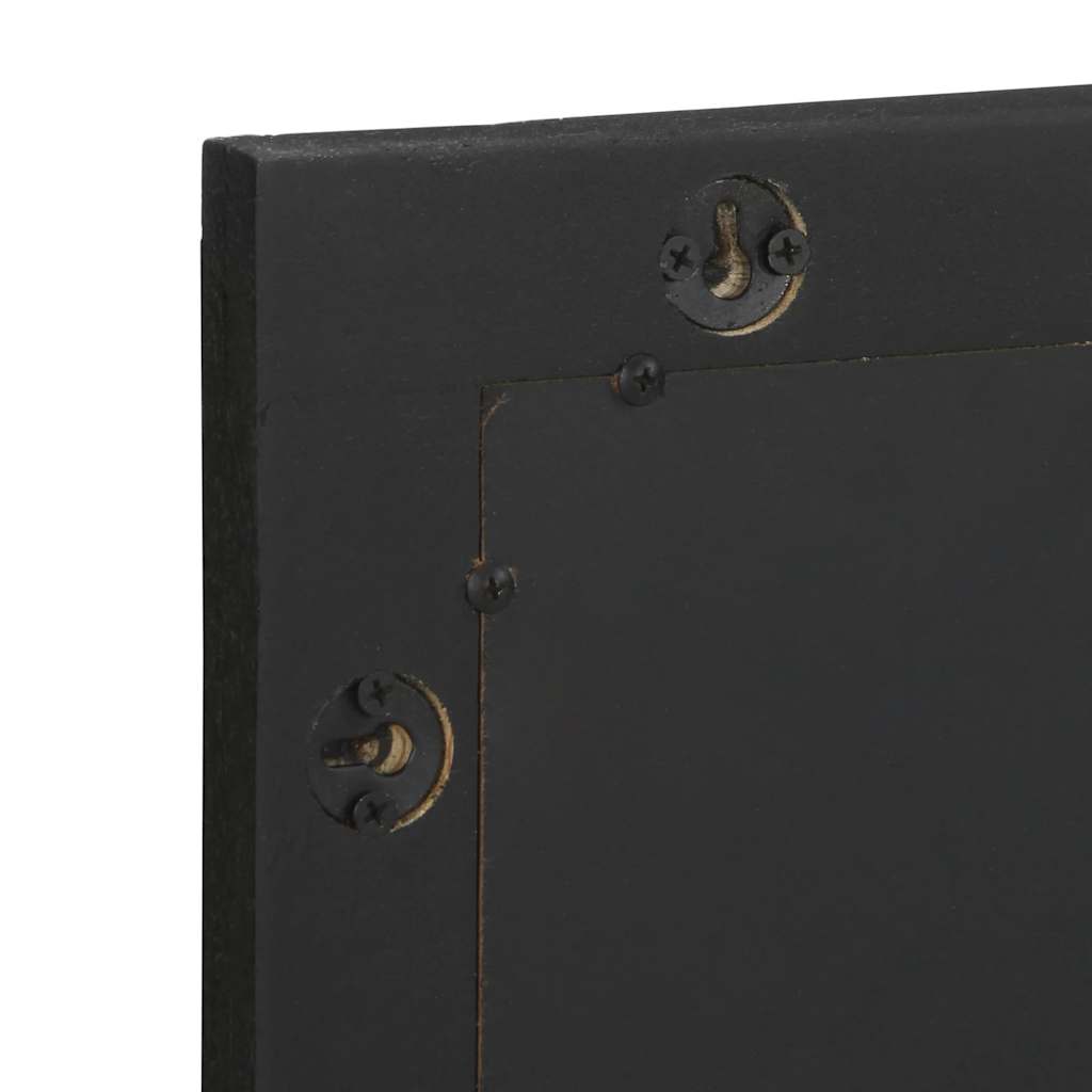 Kupaonsko ogledalo crno 50x70x2,5 cm konstruirano drvo i mesing