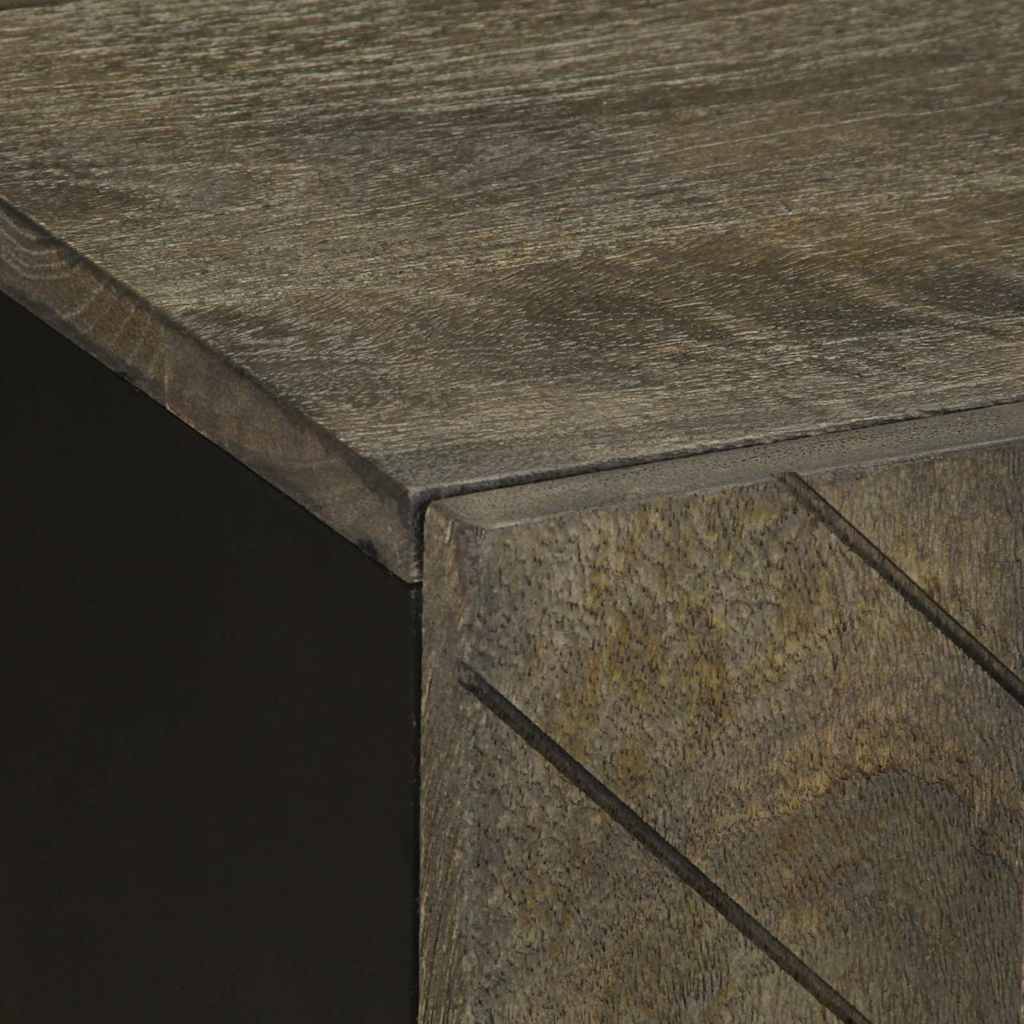 TV ormarić crni 105 x 33 x 46 cm od masivnog drva manga