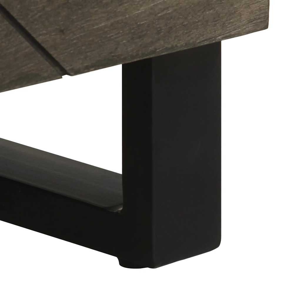 Komoda crna 60x33x75 cm Puno drvo Mango