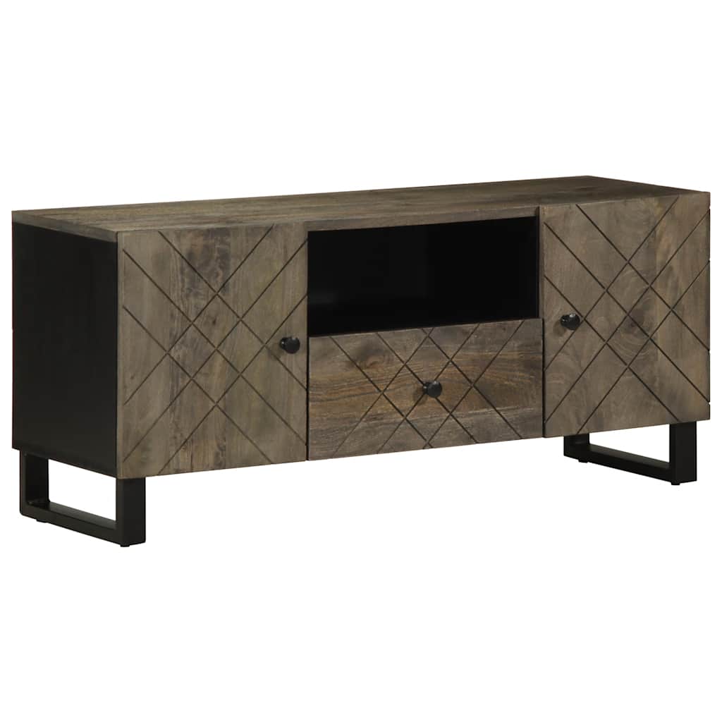 TV ormarić crni 105 x 33 x 46 cm od masivnog drva manga