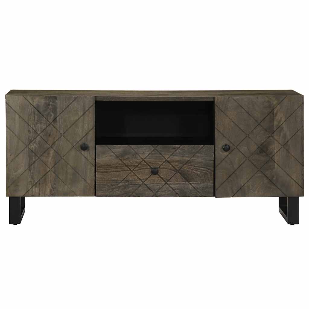 TV ormarić crni 105 x 33 x 46 cm od masivnog drva manga