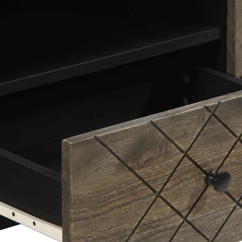 TV ormarić crni 105 x 33 x 46 cm od masivnog drva manga
