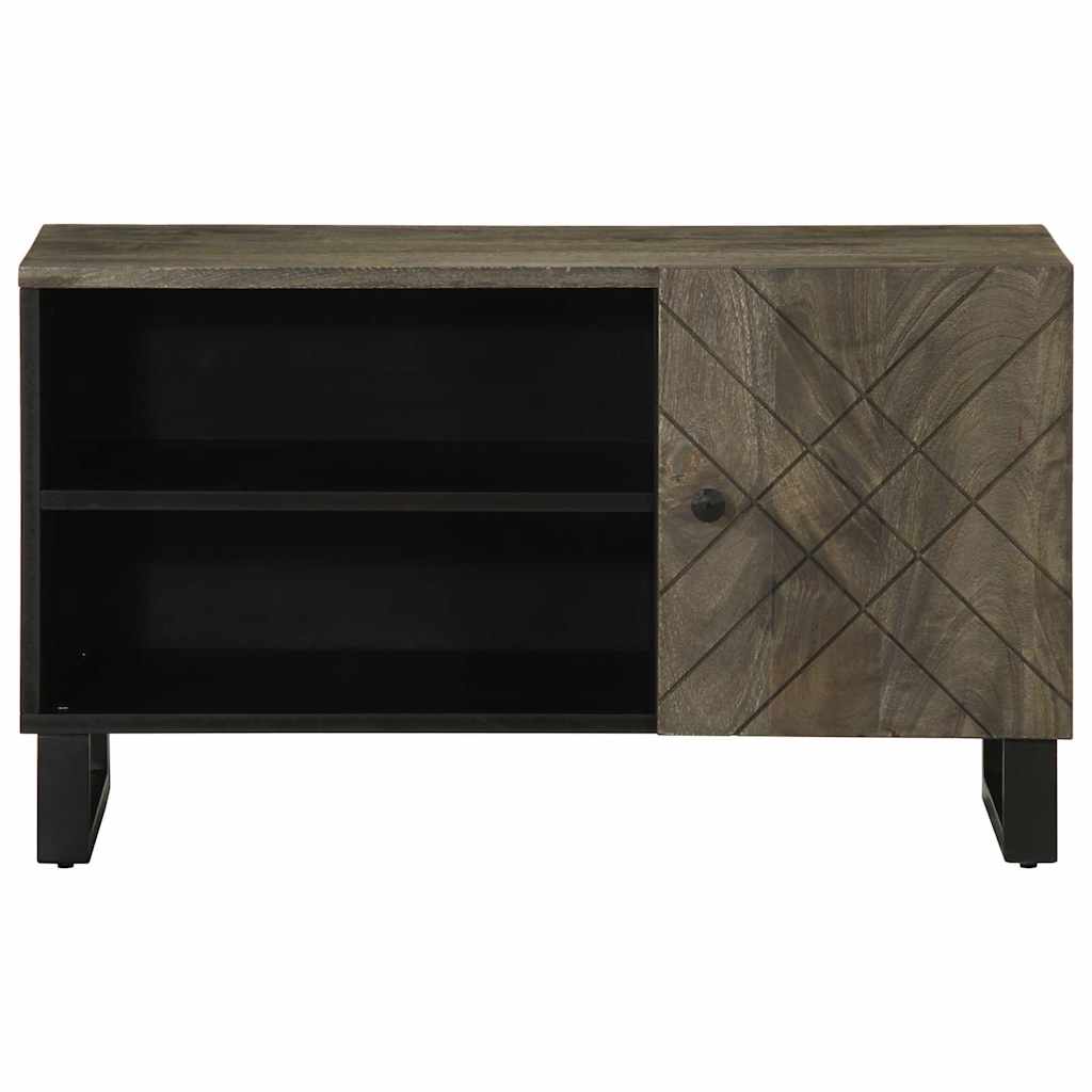 TV ormarić crni 80x33x46 cm od masivnog drva manga