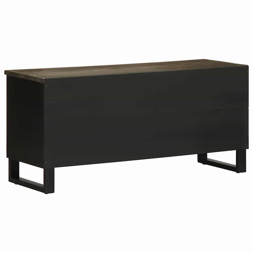 TV ormarić crni 100 x 33 x 46 cm od masivnog drva manga