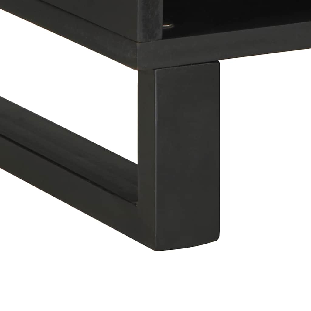 TV ormarić crni 100 x 33 x 46 cm od masivnog drva manga