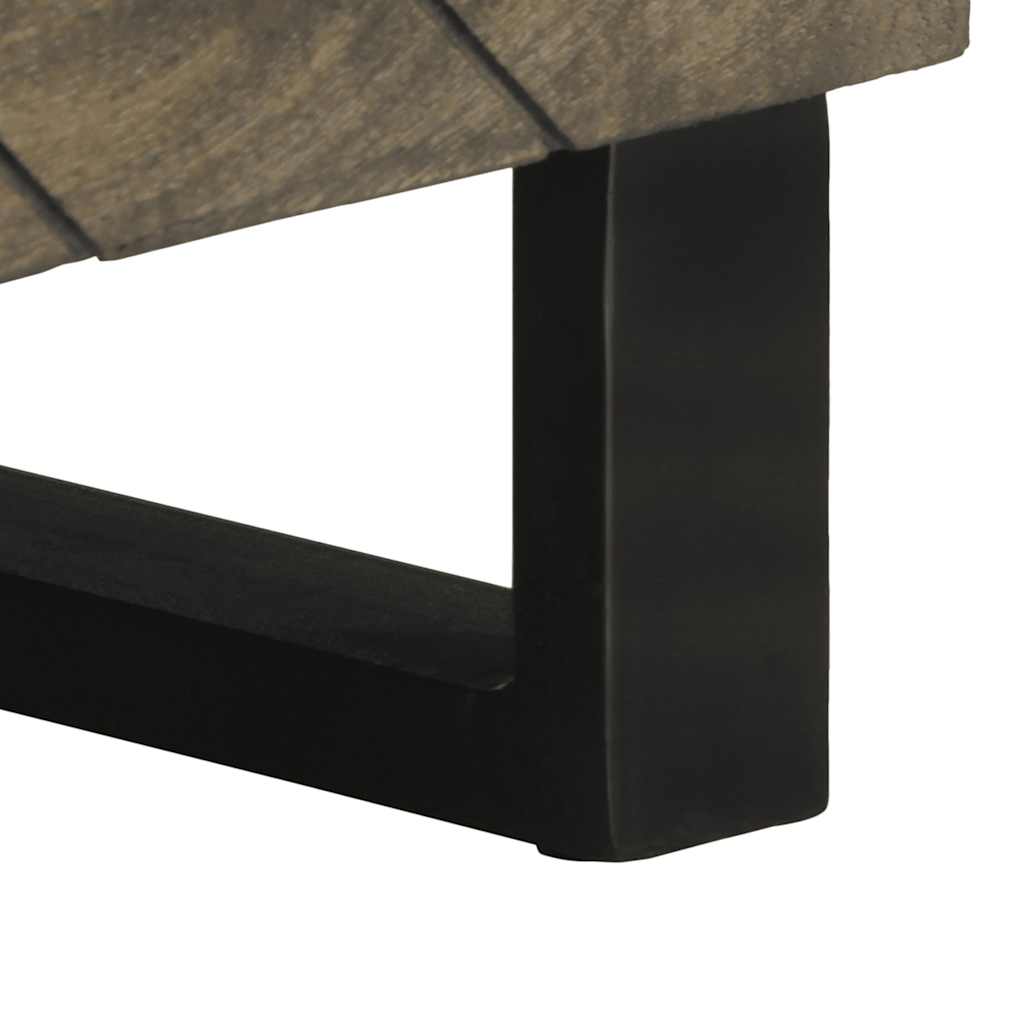 TV ormarić crni 80x33x46 cm od masivnog drva manga