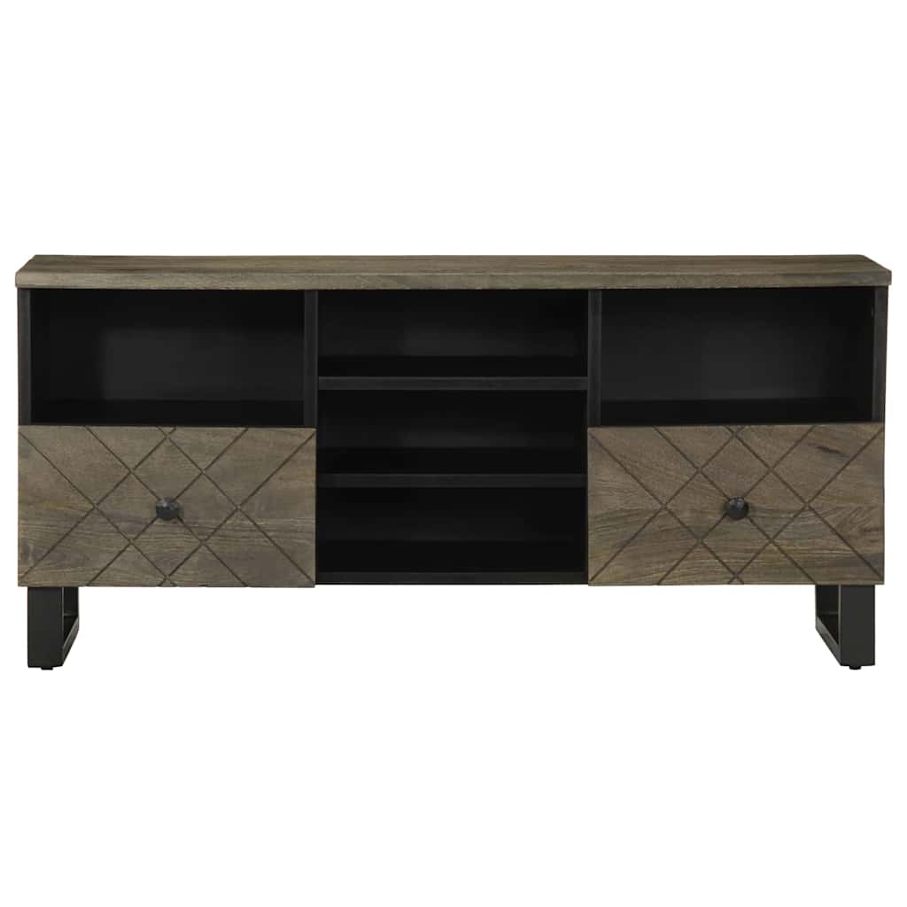 TV ormarić crni 100 x 33 x 46 cm od masivnog drva manga