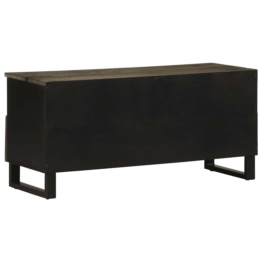TV ormarić crni 100 x 33 x 46 cm od masivnog drva manga