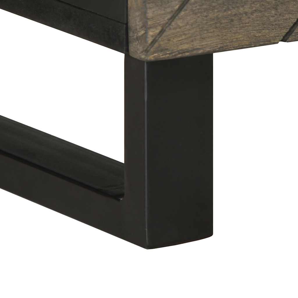 TV ormarić crni 100 x 33 x 46 cm od masivnog drva manga