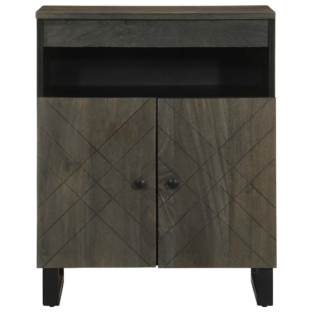 Komoda crna 60x33x75 cm Puno drvo Mango