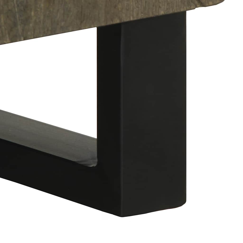Komoda crna 60x33x75 cm Puno drvo Mango