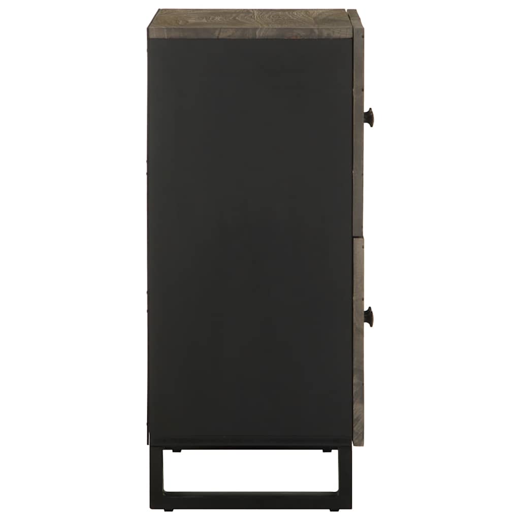 Komoda crna 60x33x75 cm Puno drvo Mango