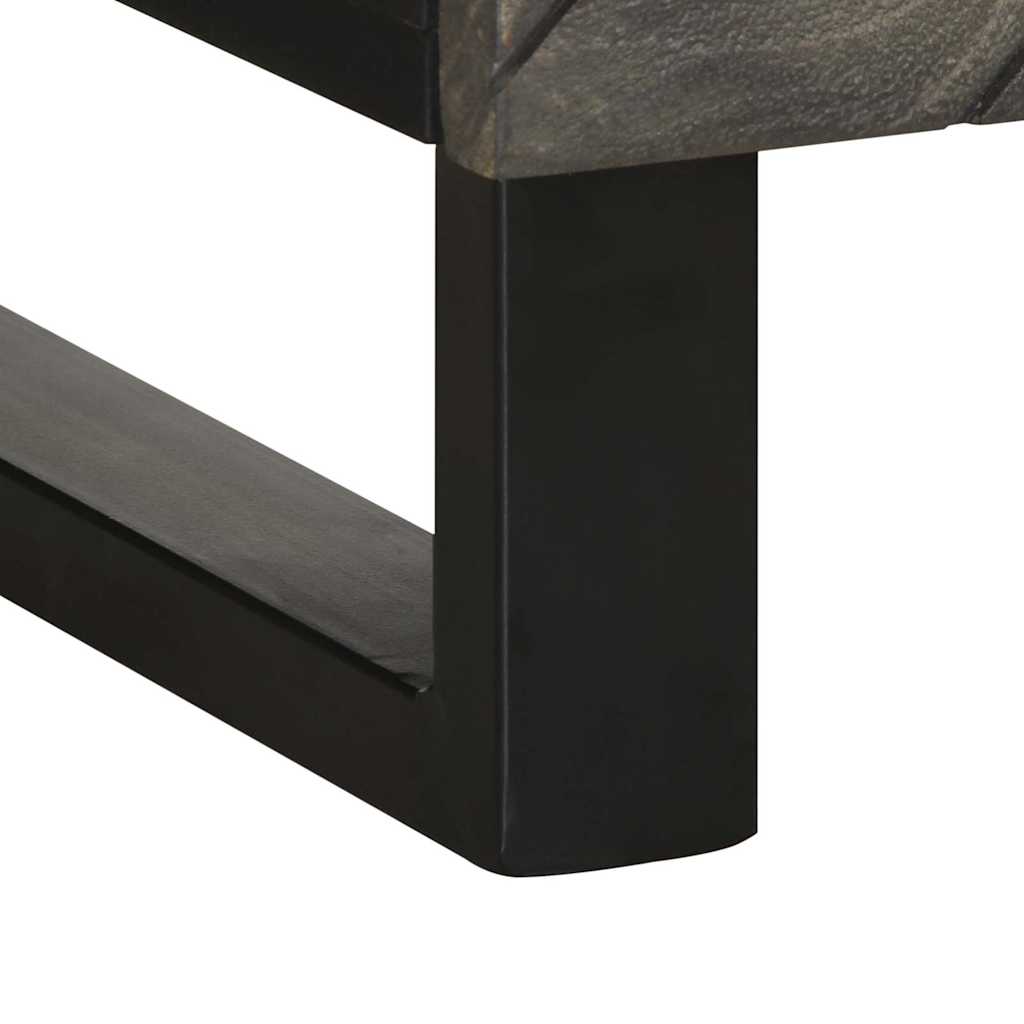 Komoda crna 60x33x75 cm Puno drvo Mango