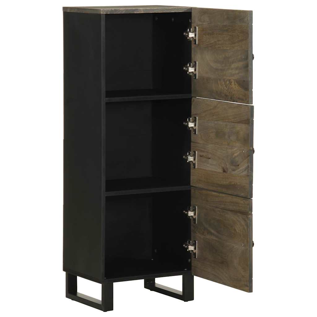 Visoka komoda crna 40 x 33 x 110 cm od masivnog drva manga