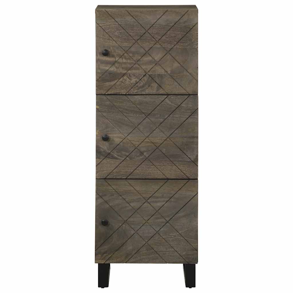 Visoka komoda crna 40 x 33 x 110 cm od masivnog drva manga