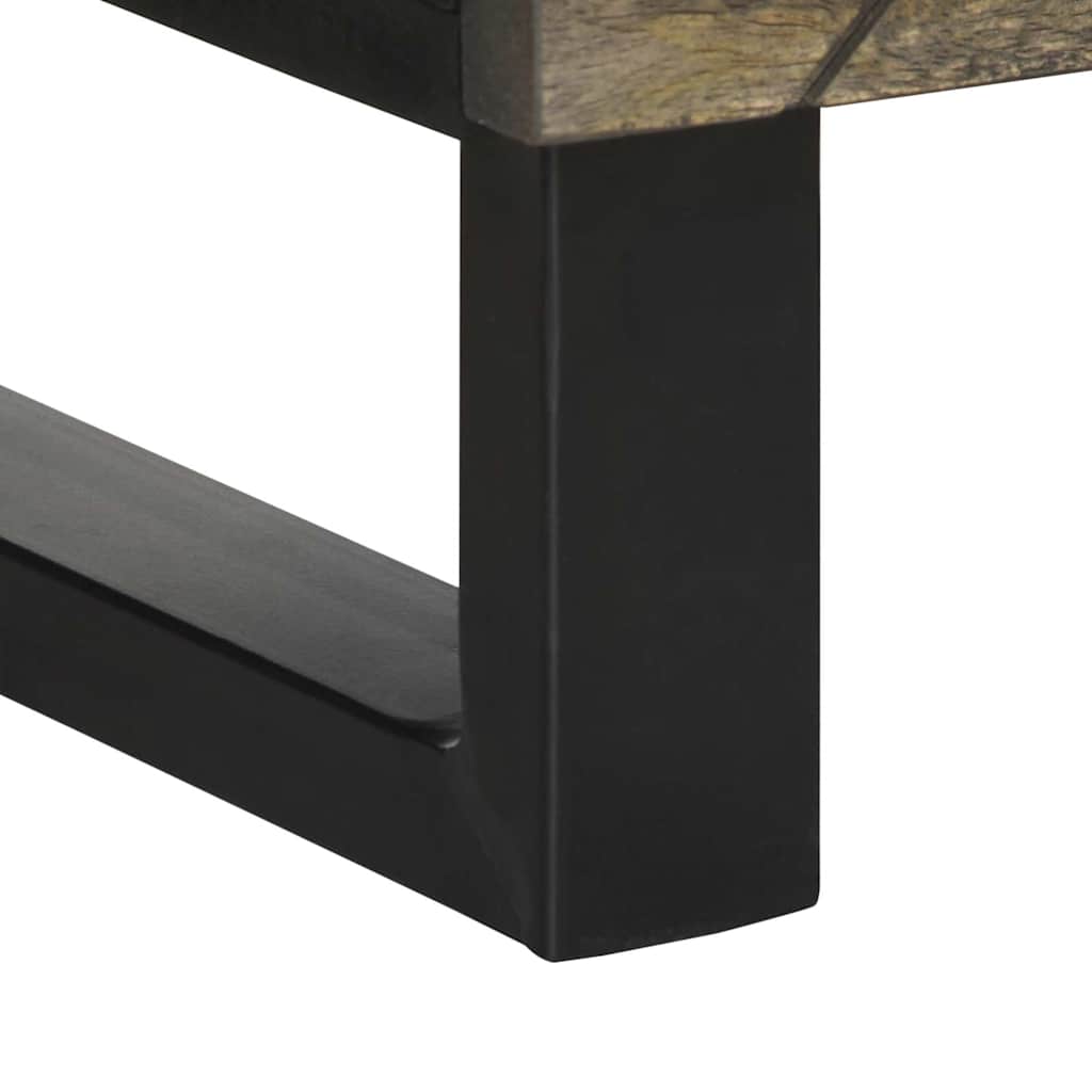 Visoka komoda crna 40 x 33 x 110 cm od masivnog drva manga