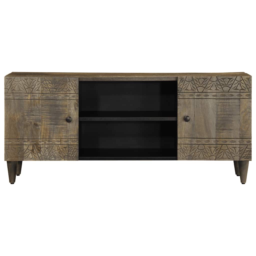 TV ormarić svijetlo sivi 105x33,5x46 cm Puno drvo Mango