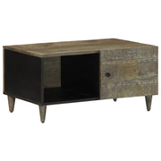 Stol za kavu svijetlo sivi 80x50x40 cm Puno drvo Mango
