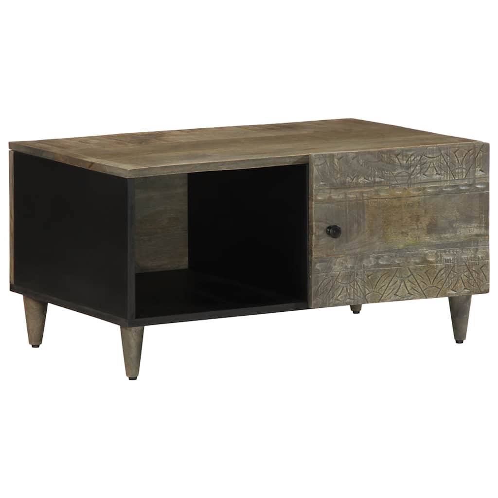 Stol za kavu svijetlo sivi 80x50x40 cm Puno drvo Mango