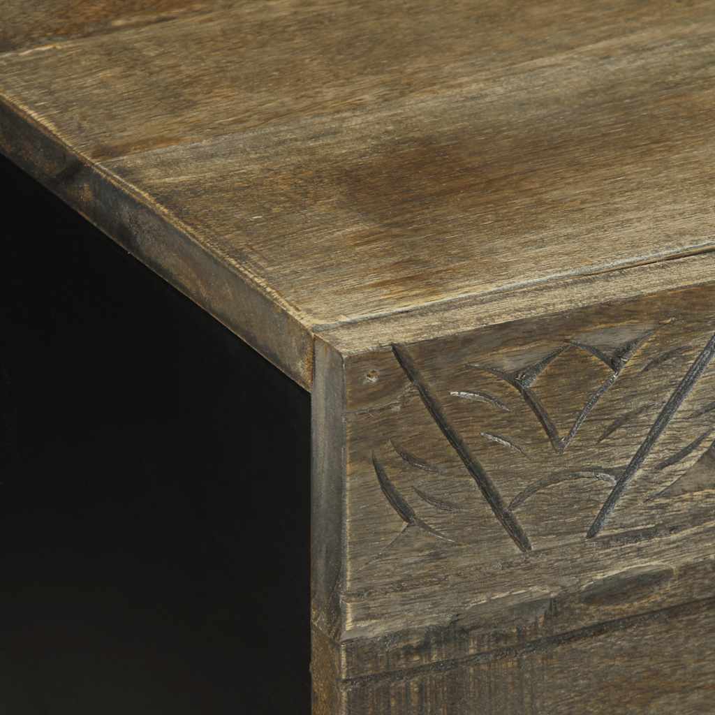 Stol za kavu svijetlo sivi 80x50x40 cm Puno drvo Mango