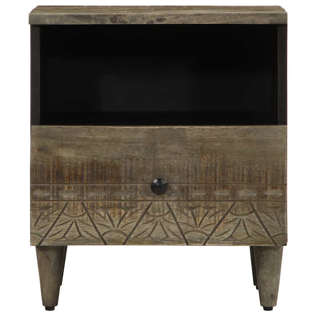 Noćni ormarići 2 kom svijetlo sivi 40x33x46 cm Puno drvo Mango