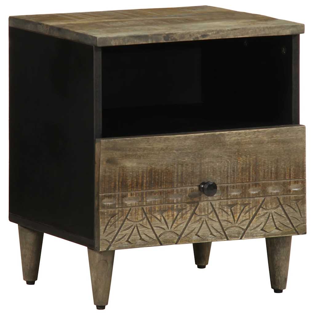 Noćni ormarići 2 kom svijetlo sivi 40x33x46 cm Puno drvo Mango