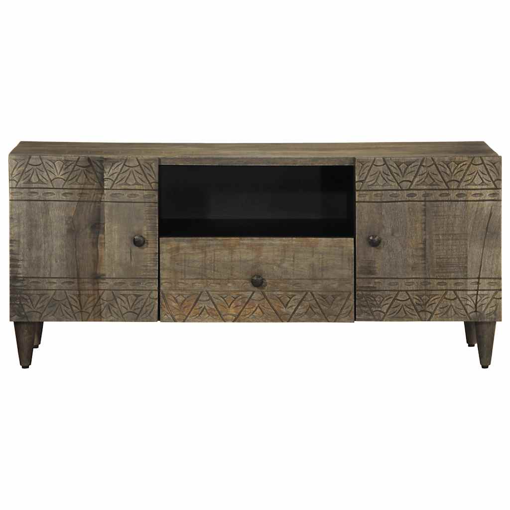 TV ormarić svijetlo sivi 105x33,5x46 cm Puno drvo Mango